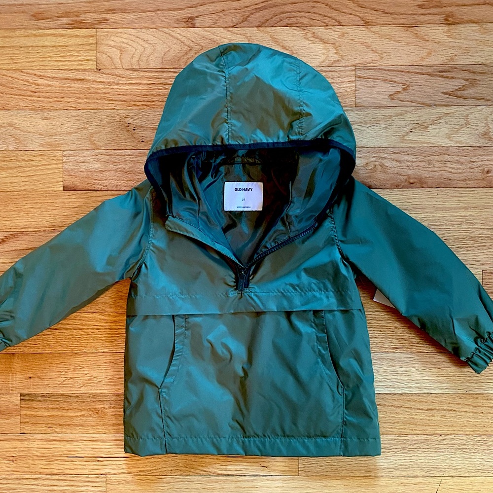 NWT Old Navy Toddler 2T windbreaker- hunter green